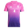 Camiseta de fútbol Alemania Tah 4 Segunda Equipación Euro 2024 - Hombre